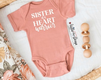 Sister of a Heart Warrior Baby Bodysuit | CHD Awareness Sister Shirt