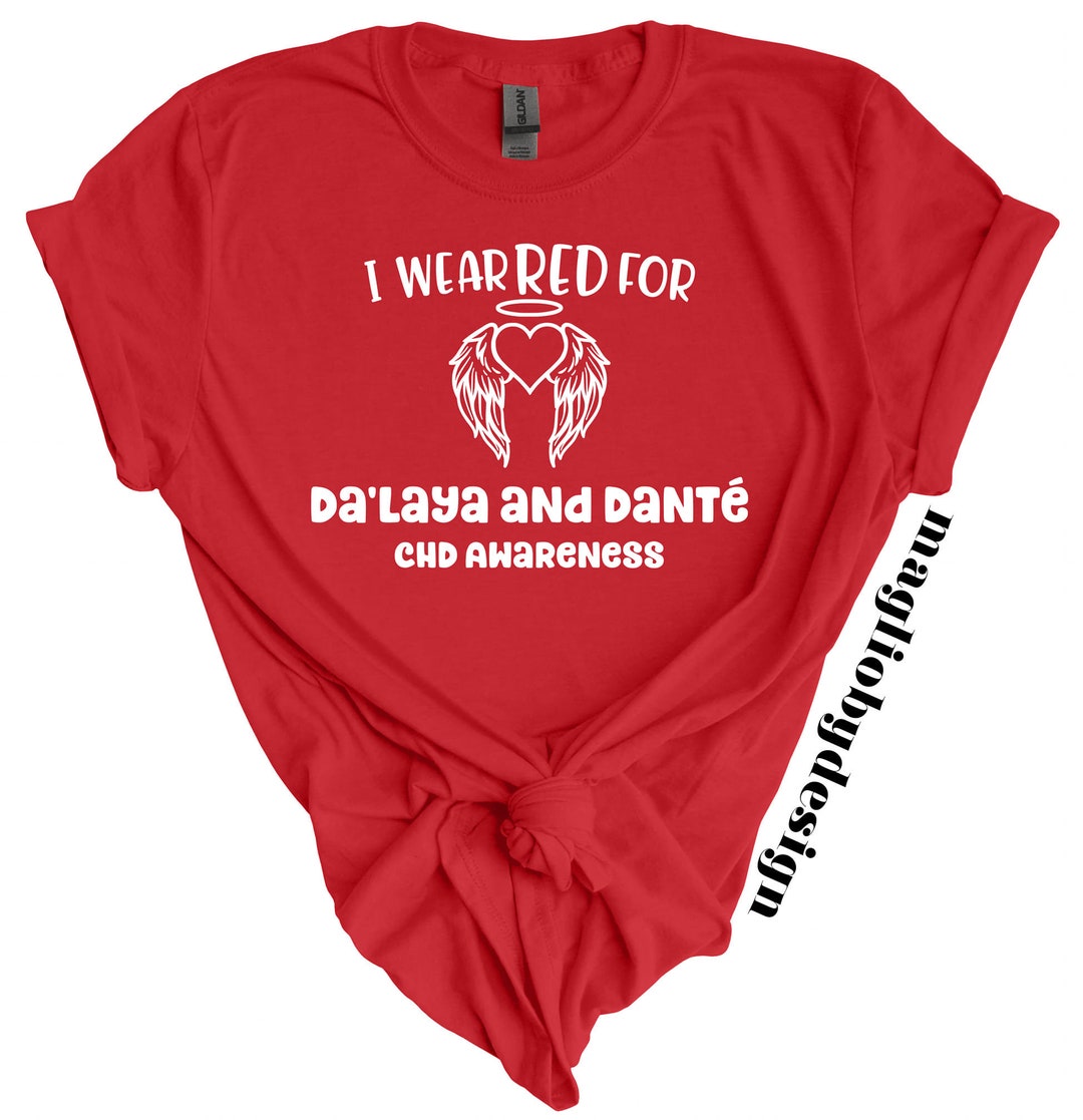 I Wear Red for Awareness Tshirt in February We Wear Red Tshirts