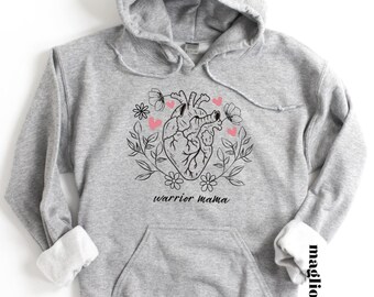Bluza z kapturem Warrior Mama Heart | Świadomość CHD