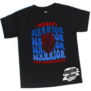 Camiseta del guerrero del corazón / camiseta del guerrero del corazón groovy / camiseta de conciencia CHD / camiseta CHD