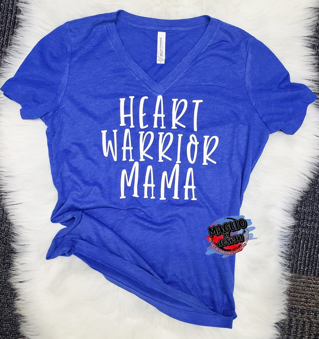 Heart Warrior Mama Tshirt | Heart Mama Tshirt | Chd Awareness | CHD - Etsy