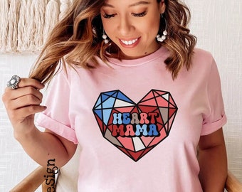 Heart mama tshirt | Heart mama | CHD awareness tshirt | Geometric heart mama design
