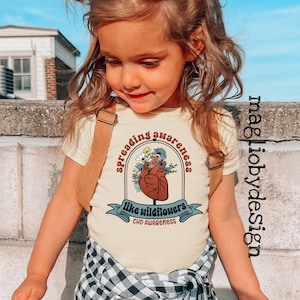 Spreading awareness like wildflowers tshirt |  CHD tshirts | CHD awareness shirts | CHD | floral chd shirt