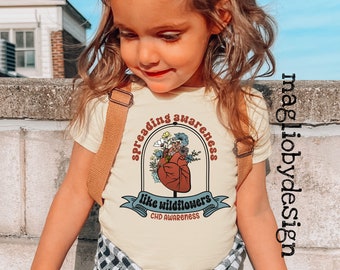 Spreading awareness like wildflowers tshirt |  CHD tshirts | CHD awareness shirts | CHD | floral chd shirt