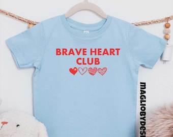 Brave heart club tshirt | heart warrior tee | chd awareness