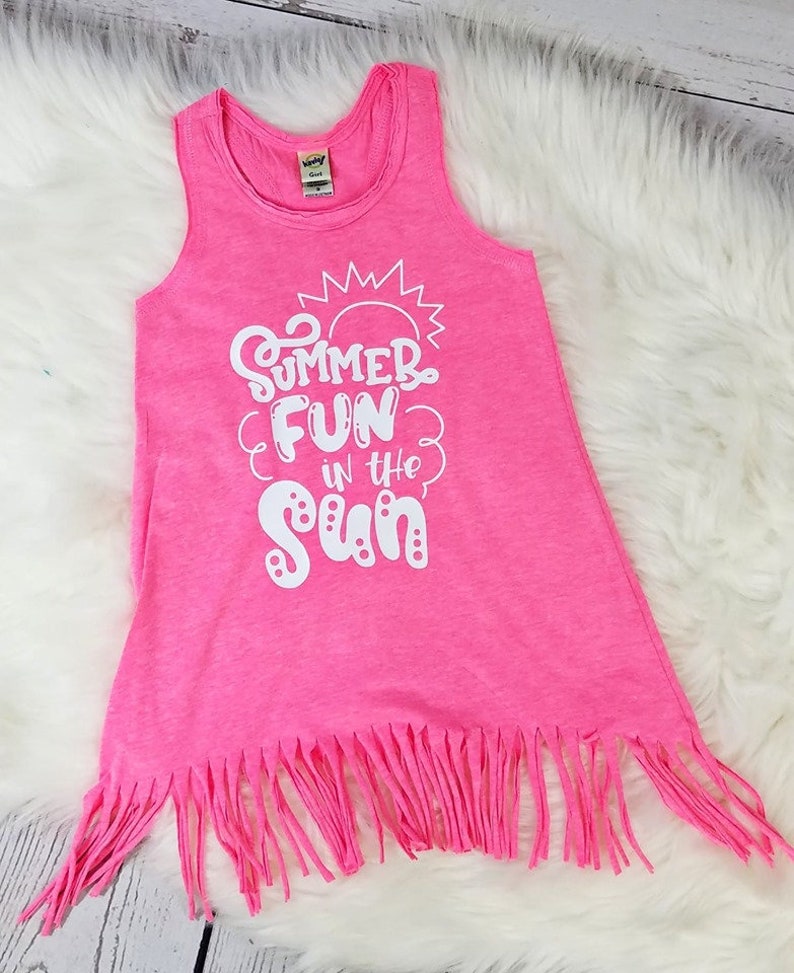 Summer fun in the sun Beach Little girls summer dress Summer fun