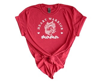 Koszulka Heart Warrior Mama | Koszulka Floral Anatomical Heart Mama | Koszulka CHD Mama | Koszulka CHD awareness
