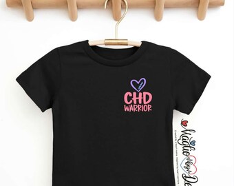 CHD Warrior Toddler Tee | Heart Surgery Awareness Shirt (Hand-Lettered Design)