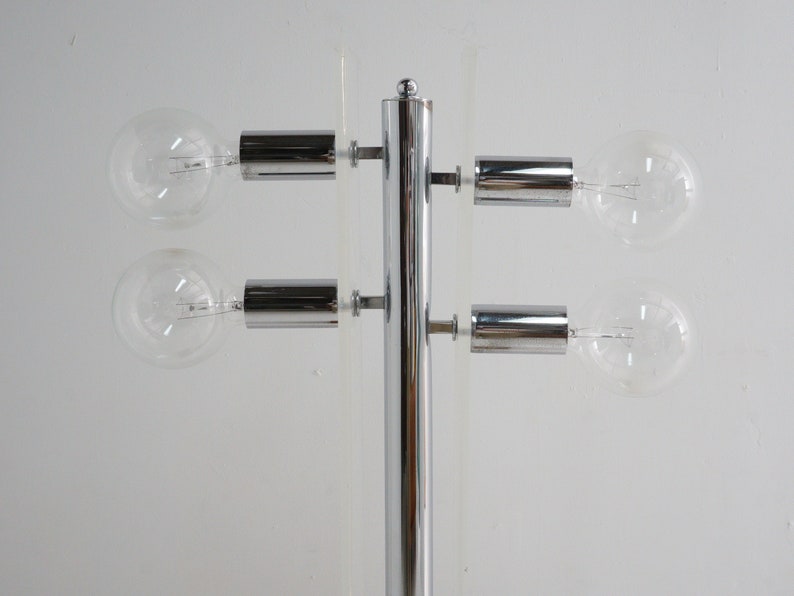 Lucite & Chrome Floor Lamp, 1970s