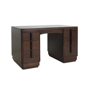 Art Deco Executive Mahogany Desk