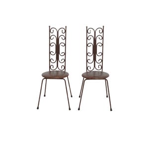 Pair of Iron Scroll Side Chairs