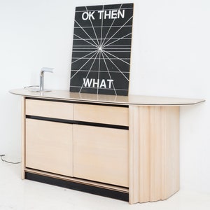 Cerused Oak Console Table, 1990s