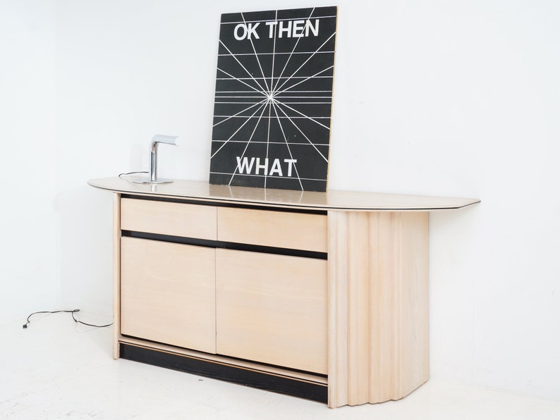 Cerused Oak Console Table, 1990s