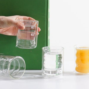 Set of 4 Double Walled Glass Cups