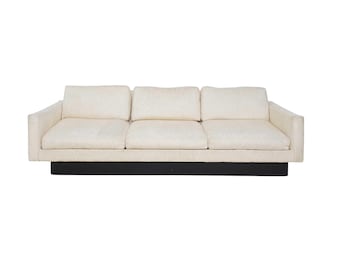 Tweed, Plinth Base Three Seater Sofa, 1970s