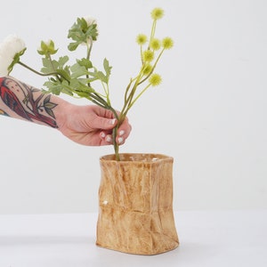 Ceramic Paper Bag Vase