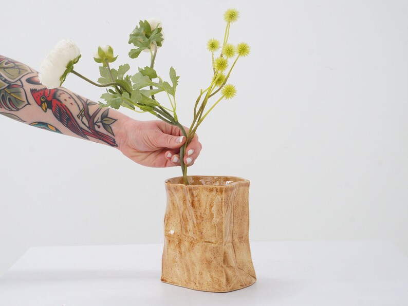 Ceramic Paper Bag Vase