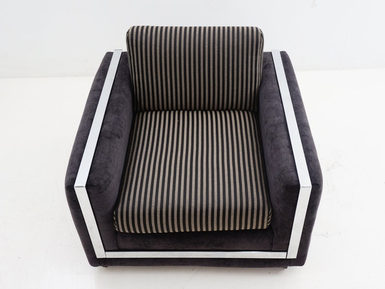 Chrome Paneled Club Chair, 1970s