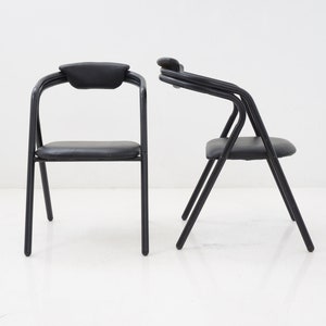 Black Sculptural Dining Chair, 1990s