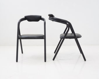 Black Sculptural Dining Chair, 1990s