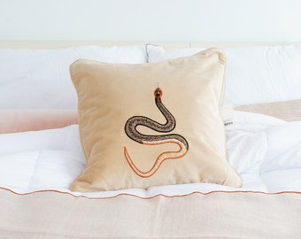 Cobra Velvet Pillow