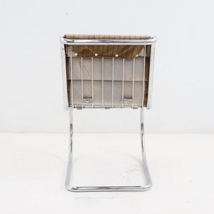 Chrome & Velvet Cantilever Chair, 1980s