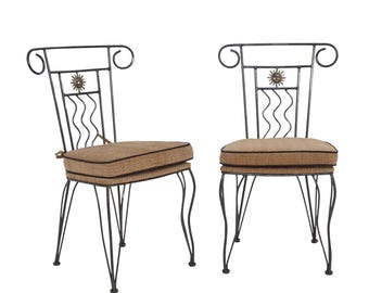 Pair of Iron Sun Chairs