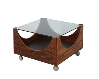 Danish Rosewood & Glass Coffee Table