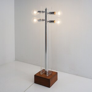 Lucite & Chrome Floor Lamp, 1970s