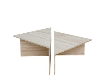 Modernist Travertine Coffee Table