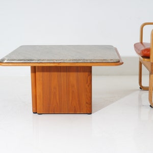 Marble & Teak Coffee Table, 1960s