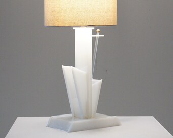 Geometric Lucite Lamp, 1960s