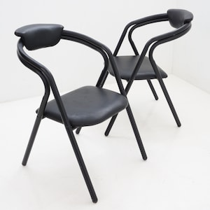Black Sculptural Dining Chair, 1990s