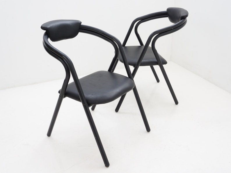 Black Sculptural Dining Chair, 1990s