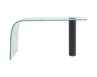 Glass Waterfall Console Table, 1980s