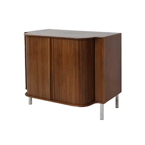 Tambour Midcentury Cabinet