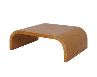 Large Oak Waterfall Coffee Table