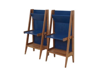 Pair of French Oak Laminate Tables