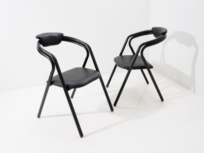 Black Sculptural Dining Chair, 1990s