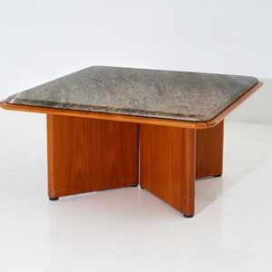 Marble & Teak Coffee Table, 1960s