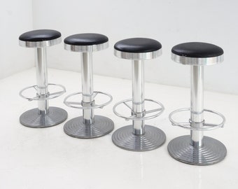 Set of 4 Art Deco Stools, 1970s