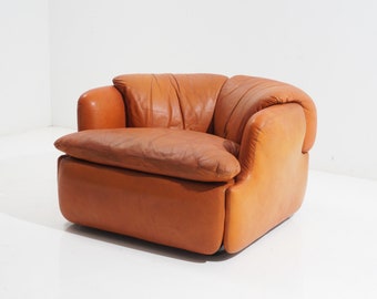 Confidential Leather Chair by Alberto Rosselli, 1970s