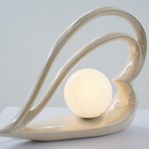 Iridescent Heart Lamp, 1980s