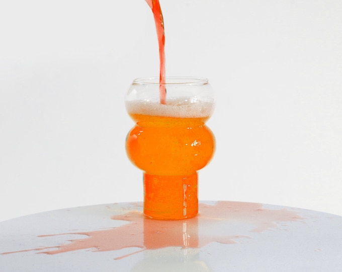 Set mit 4 stapelbaren Blasengläsern