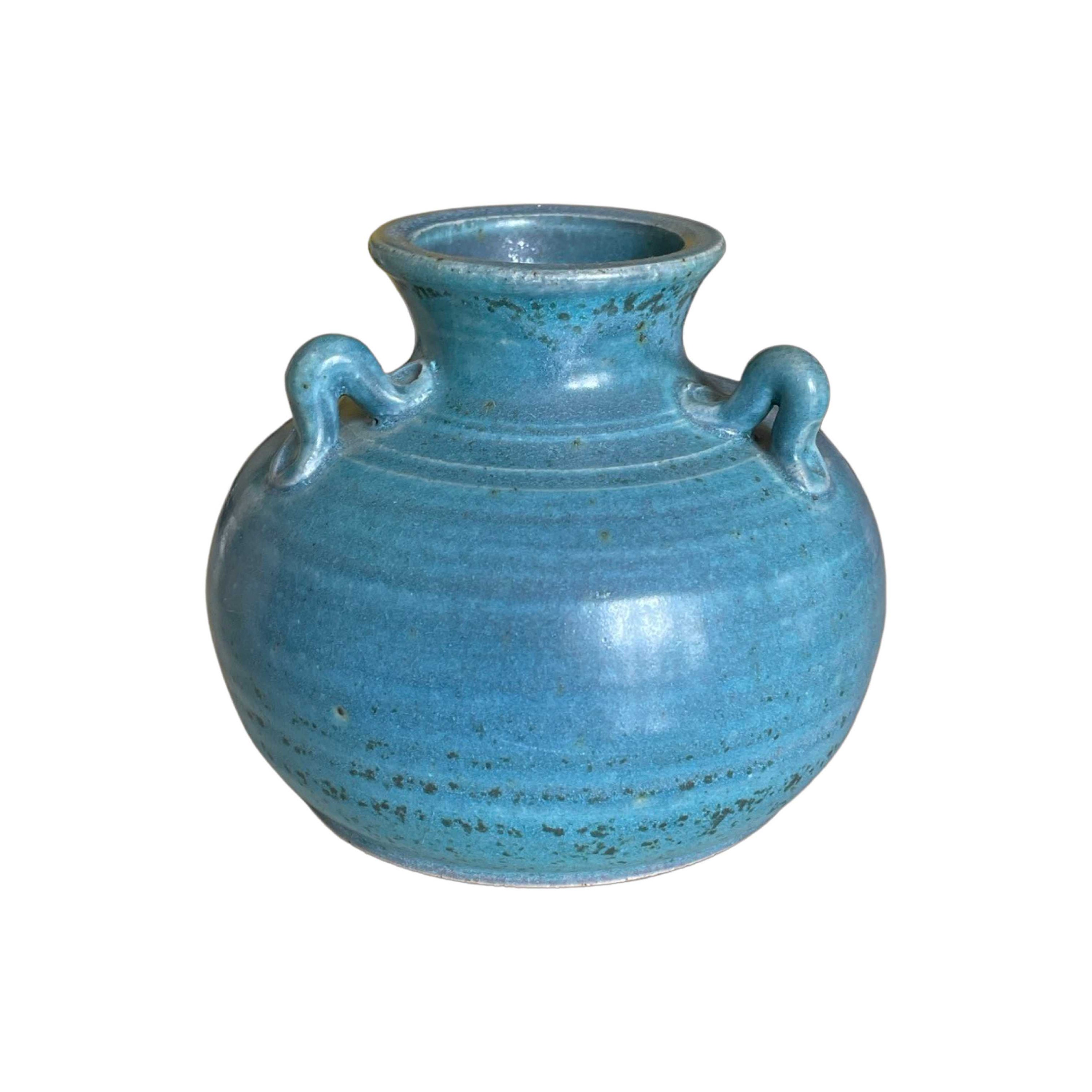 Small Turquoise Midcentury Vessel 