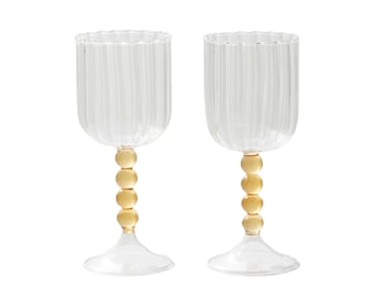 Pair of Tall Stemmed Chalices