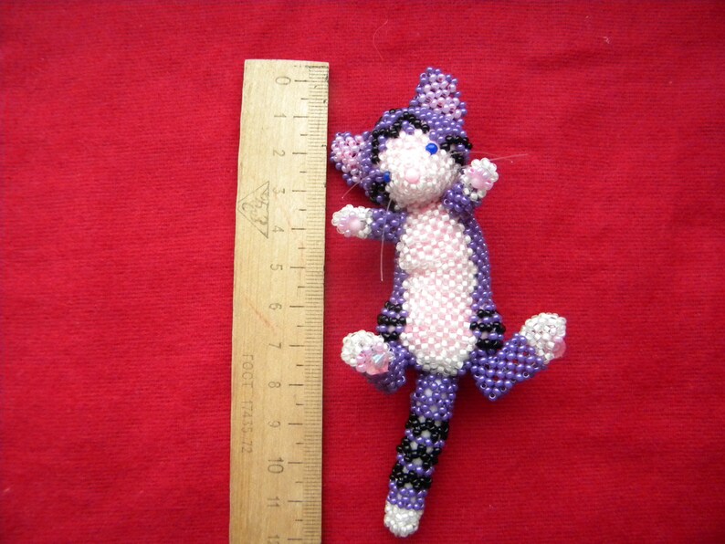 Custom cats 3d bead animals Beaded keychains Beaded cat Etsy