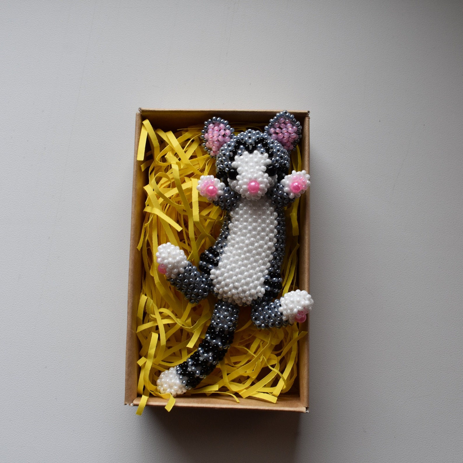 Custom cats 3d bead animals Beaded keychains Beaded cat Etsy