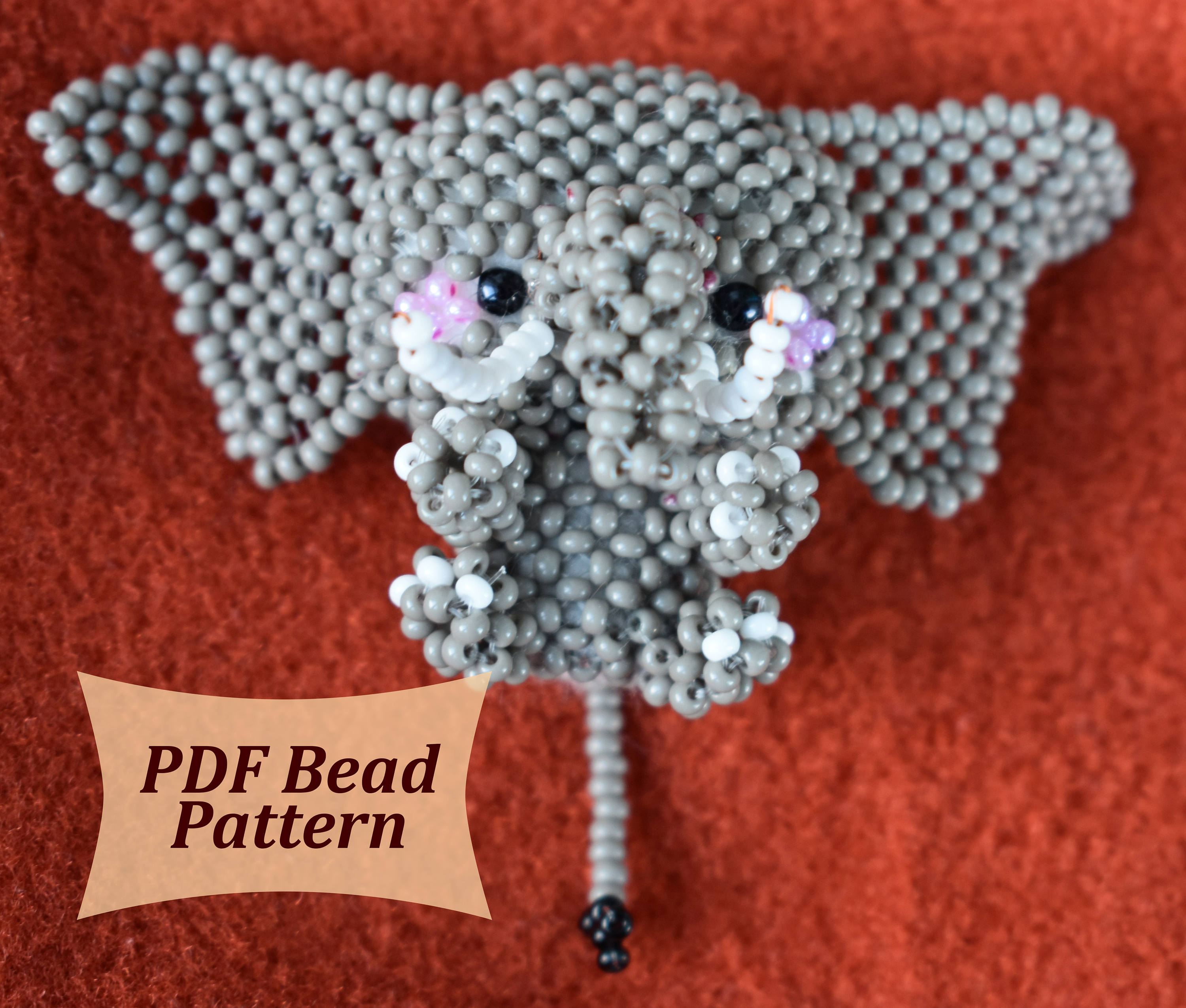 Beading Patterns How to Make Elephant 3d Beading Tutorial | Etsy
