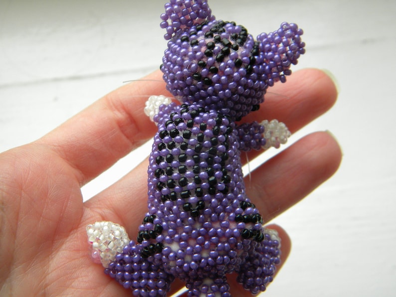 Beading Tutorial. How to Make Cat Pdf Pattern. Beaded Patterns Etsy